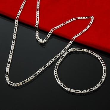 Set nakita žig 925 Elegantni set od lančića i narukvice izrađen od