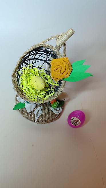 uskršnje slike: Uskršnja dekoracija – ručni rad - Stojeća dekoracija sa postoljem — 3