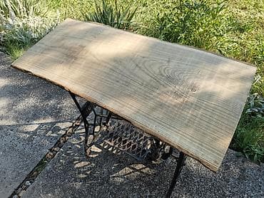 klub stolovi metal drvo: Retro sto od šivaće mašine NEU neobrađen Vi ga sređujete po svome — 5