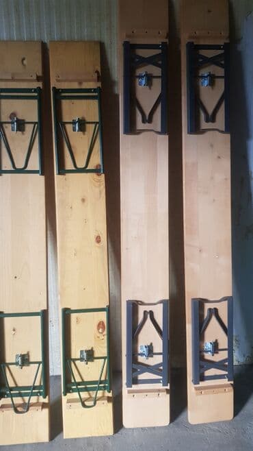 Fotelje: Klupa, Drvo, bоја - Žuta, Upotrebljenо — 2