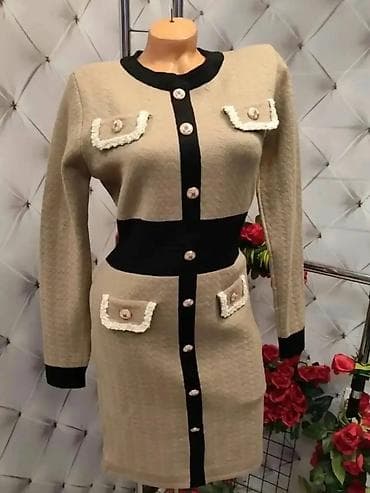 Women's Sweatshirts: Pletene haljine – zimski modeli - Kroj: uska silueta do kolena, dugi — 5