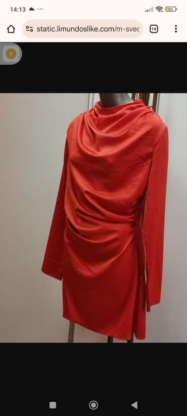 selection to perfection haljine: Zara M (EU 38), color - Orange, Cocktail, Long sleeves — 2