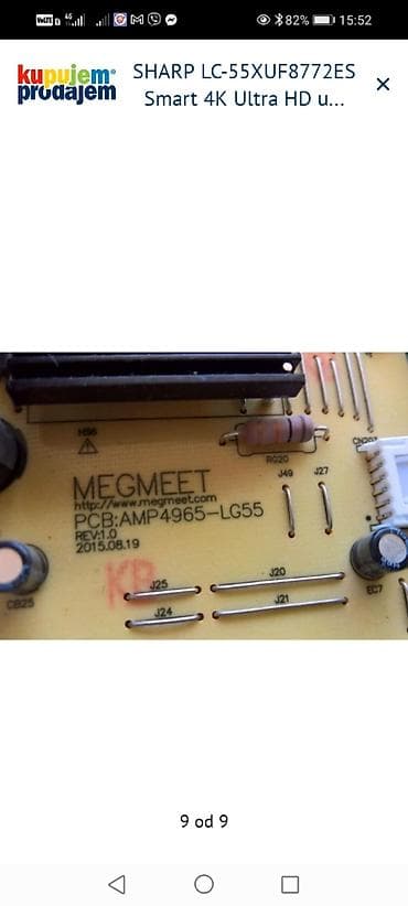 sobne antene za tv: SHARP LC-55XUF8772ES Smart 4K Ultra HD – delovi Dostupne originalne — 10