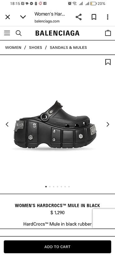 jednodelne pidzame h: Balenciaga x Crocs-style klompe/saboti – crne - Materijal: sintetička — 6