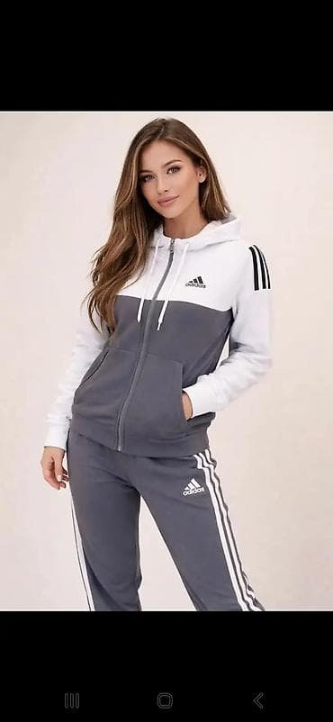 Gornji i donji deo: Ženske trenerke – Adidas stil, kompleti sa kapuljačom - Dvodijelni — 3