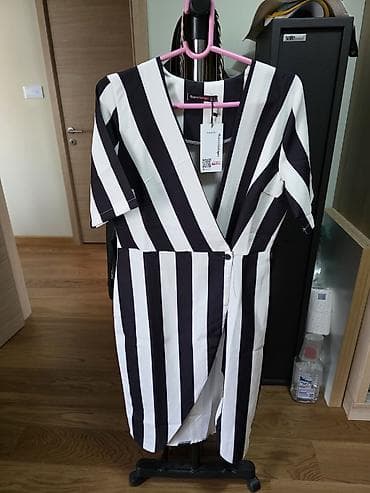 Crno-bela prugasta haljina – Asprin Fashion - Brend: Asprin Fashion -