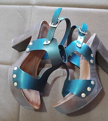 bez sandale na stiklu: Ženske sandale na visoku štiklu - Model: platforme sa punijom petom i — 2