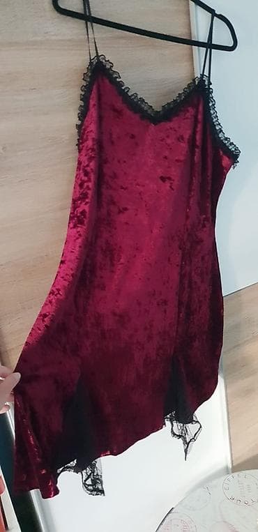 via spiga zenske cipele: Baršunasta slip haljina u boji vina - Materijal: meki, baršunasti — 2