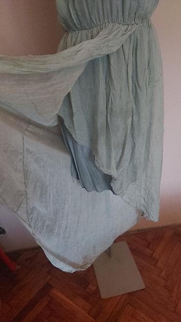 rang haljine: SVILENA CROW HALJINA Haljina od čiste svile, pastelno zelene boje — 3