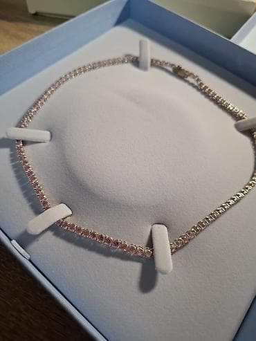 van cleef ogrlica cena: Original Swarovski Matrix Tennis ogrlica sa nežno roze (pink) — 2