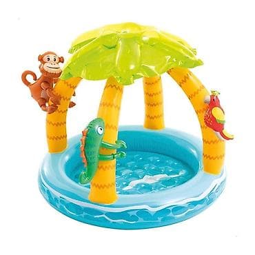 vitorog trpezarisjki set: Intex 58417NP bazen za bebe sa zaklonom od sunca – Tropsko ostrvo — 1