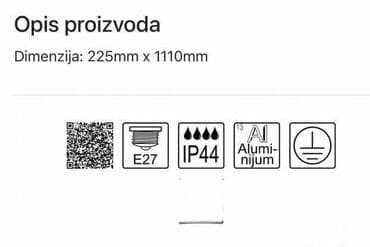 led lampe za dvoriste: Šifra:617708 Brend: MITEA Lighting Barkod: Osnovno pakovanje:1.00 kom — 2