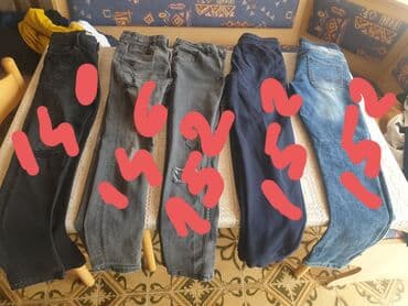zvonaste pantalone za devojcice: Farmerice skoro nove muske — 2