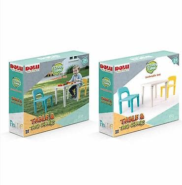 tn za decu: Dolu “Study Time” set – sto i dve stolice za decu - Set sadrži: 1 — 3
