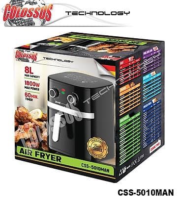 Friteza na vruć vazduh Colossus Technology CSS‑5010MAN - Zapremina: 8 na lalafo.rs Friteza na vruć vazduh Colossus Technology CSS‑5010MAN - Zapremina: 8