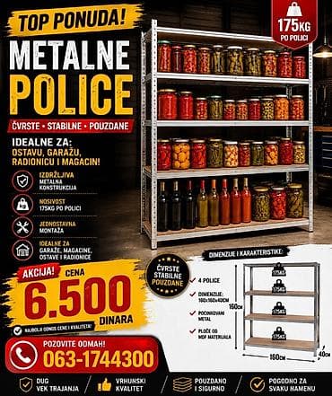 box za kljuceve: Metalne police – čvrste, stabilne i pouzdane - Idealne za: ostavu — 1