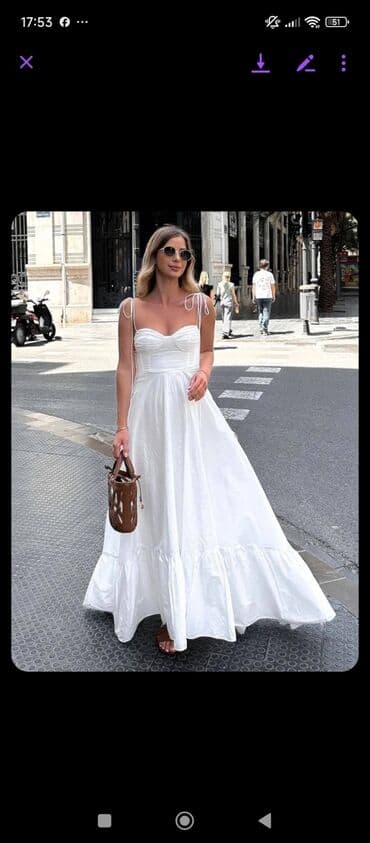 Women's Clothing: Adl L, color - White, Evening, With the straps — 3