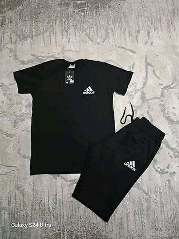 velike muske majice: Trenerka Adidas, bоја - Crna — 2