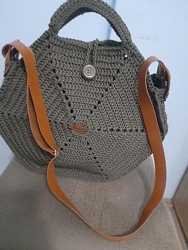 Lične stvari: Ručno heklana ženska torba – oktagonalni/okruglasti oblik - — 1