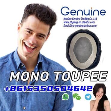konjski sampon za rast kose: Men Toupee Full Lace Base Human Hair Systems Unit Men's Wig whatsapp — 1