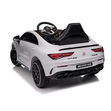 elegantne haljine do koljena: Mercedes CLA 45 AMG – Beli, auto na akumulator za decu (Šifra — 2
