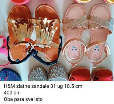 džemper i košulja: Sandale, H&M, Veličina - 31 — 2