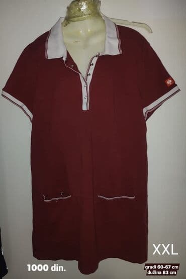 haljine afrodita: 2XL (EU 44), color - Burgundy, Short sleeves — 3