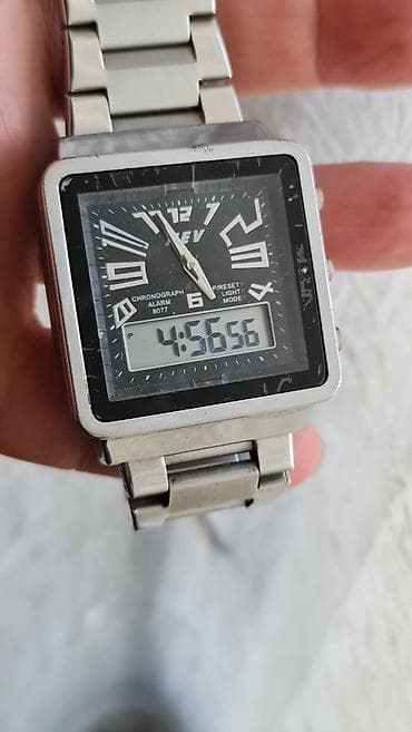 sat i narukvica set: Hibridni ručni sat (analogno + digitalno) – JEV 8077 - Kućište — 2