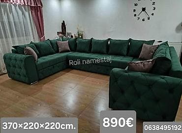 ceragem krevet cena: Ugaona garnitura U-oblika – dimenzije 370 × 220 × 220 cm - Prostrana — 3