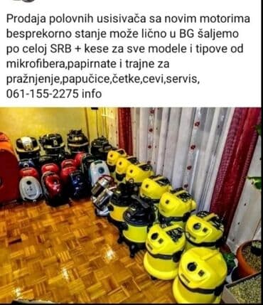 Usisivači i paročistači: Prodaja usisivača, kesa, motora, opreme sve za usisivače — 3