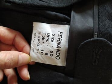 zimske jakne c a: Muško odelo, crno, veličina 50 (L/XL), 180/185 cm, 80-90 kg — 4