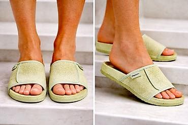 crne kozne sandale: Papuče 38, bоја - Zelena — 2