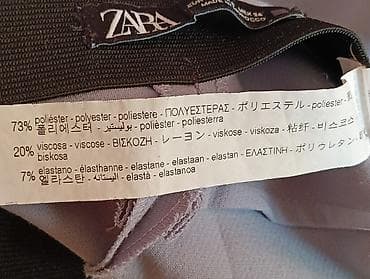 Pantalone: Zara ženske pantalone – sivoplave - Kroj: uske kroz butine, blago — 6