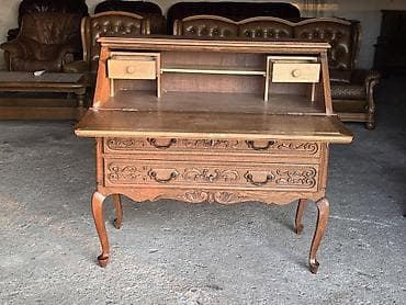 namestaj kula: Drveni pisaći biro/sekreter u klasičnom stilu - Masivno drvo u toploj — 5