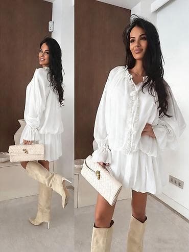 Lične stvari: 💫💫Lepršava mini haljina sa volanima - Kroj: romantična, A-linija; — 7