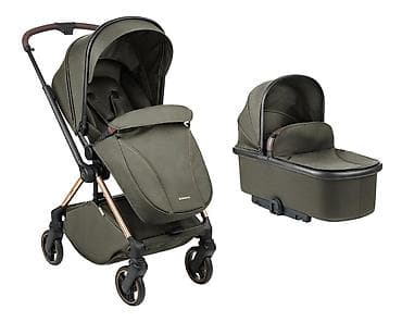 Kolica za bebe: KIKKA BOO Kolica LANAH 2u1 – army green (SKU: KKB2) Set 2u1 sa tvrdom — 1