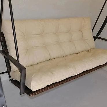 Jastuci: Jastuci za dvorišnu ljuljašku – trosed - Udobni, debeli jastuci sa — 4