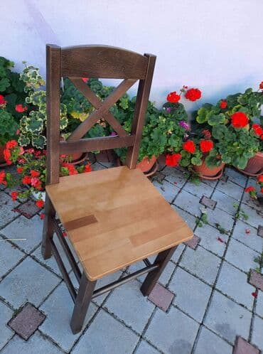 masivne drvene stolice: Masivna X 
cena 33e po komadu — 1