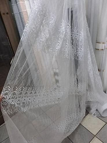 posteljina po meri: Zavese od tila sa bogatim vezom – više dezena - Materijal: proziran — 4