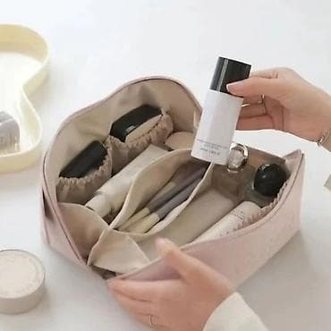 rucni kofer dimenzije: Elegantna velika kozmetička torbica sa ručkom - Materijal: glatka — 2