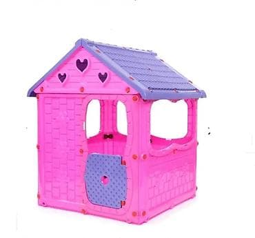 Plastična kućica za decu – roze sa ljubičastim krovom Cena 11900 din