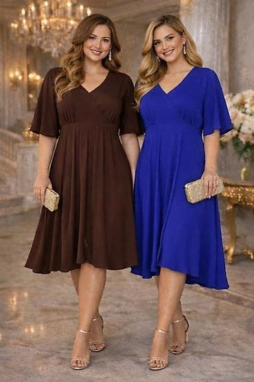 Haljine: 03. L. ✨ HALJINA ZA PUNIJE ✨ Elegancija koja prati liniju tela, lagana — 1