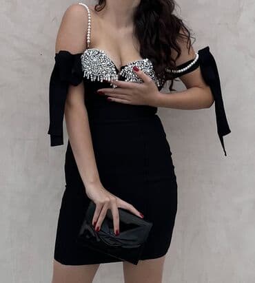 zara haljina s: L, bоја - Crna, Večernji, maturski, Na bretele — 2