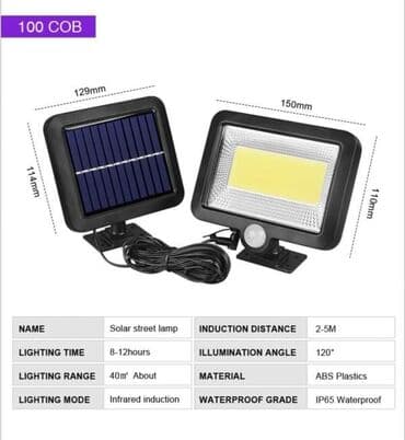 sijalica na baterije: Solarni reflektor sa odvojenim panelom Veoma snažno i jako svetlo — 4