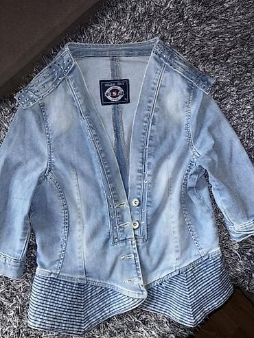 pepco prsluci: Ženska teksas jakna/blejzer – NESSAL Jeans, veličina XL - Svetloplava — 2