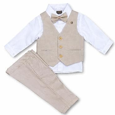 set za krštenje za dječake: Elegantni komplet bež 09–24 meseci – TEDDY KIDS Svečani set za — 1