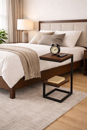 police shock in scent: Noćni stočić – moderan industrijski dizajn - Oblik: „C“ konstrukcija — 2