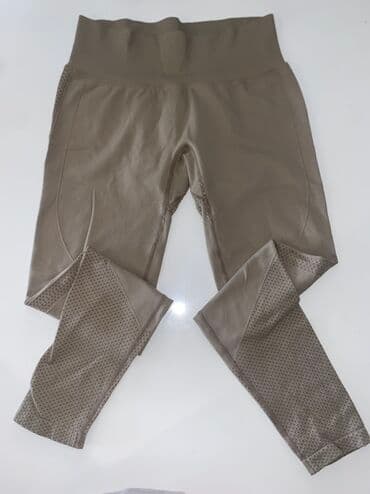 Helanke, biciklistički šortsevi: Ženske sportske helanke – boja kaki/sivo-maslinasta. - Visoki — 2