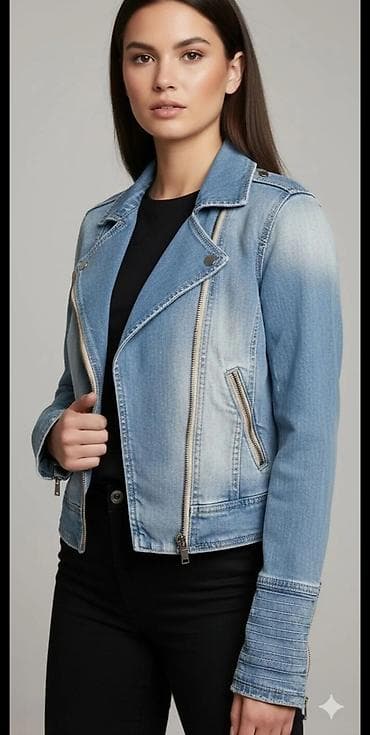 Donji delovi trenerke: Ženska teksas jakna – biker stil - Materijal: klasični denim u — 1