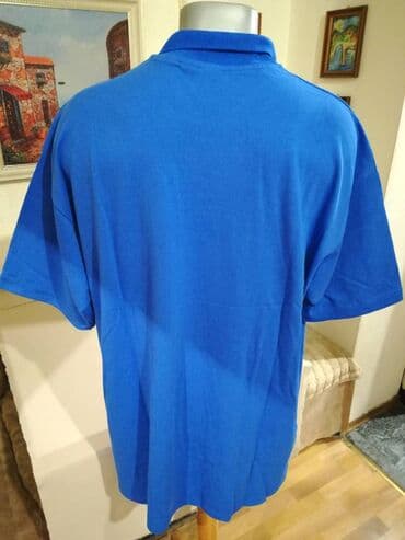 pantalone za punije: Nova muska pamucna majica sa kragnom Benx Plava 4XL. Vrlo dobra muska — 5